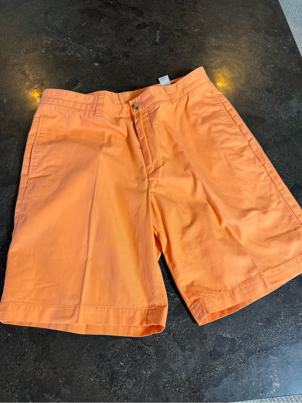 Vineyard Vines Men's Bright Orange Flat-Front Shorts